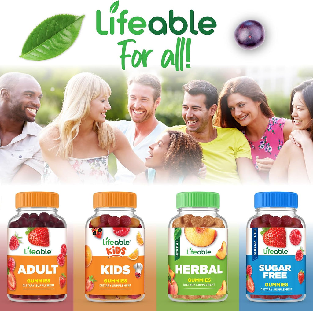 Lifeable Multivitamin with Iron Gummies for Women and Men, 90 Count