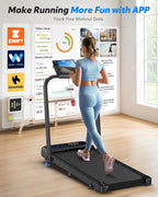 Cardirun Walking Pad with Incline and Stable Handle Bar, Foldable Treadmill