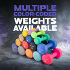 Yes4All Neoprene Dumbbells, Pairs and Sets with Rack for Home Workouts