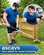 Clear Full Face Shield for Yard Work and Weed Eating | Anti-Fog Face Shield Mask with Adjustable Headband, Bottom Vent for Airflow, Plus an Included Dust Pad to Help Block Dust