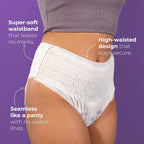 Nua Comfort Period Panties (XL-XXL) | Pack of 5 | Disposable | 360° Coverage | Zero Irritation | 4X Comfort | for Heavy Flow | No rashes | Leakproof | Seamless | 100% Toxic-Free