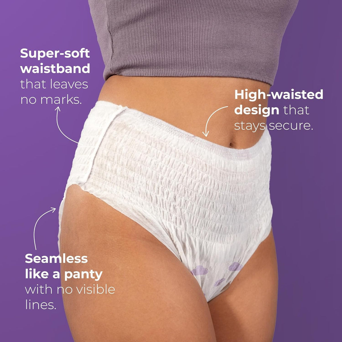 Nua Comfort Period Panties (XL-XXL) | Pack of 5 | Disposable | 360° Coverage | Zero Irritation | 4X Comfort | for Heavy Flow | No rashes | Leakproof | Seamless | 100% Toxic-Free