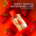 Astroglide Water Based Strawberry Flavored Lubricant, For Long-Lasting Pleasure for Men Women and Couples, Safe for Toys, Travel-Friendly Size, 74ml