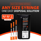 EasyTouch Mini DualSafe Sharps Containers,10 Syringe Capacity, (5 Pack)