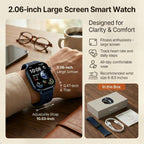 2026 Distance & Pace GPS Running Watch for Runners - Call & Text, AMOLED Large Screen, 50m Waterproof Swimming, Calorie & Step Counter, 2 Bands, Long Battery, for Seniors Men Women（Blue）