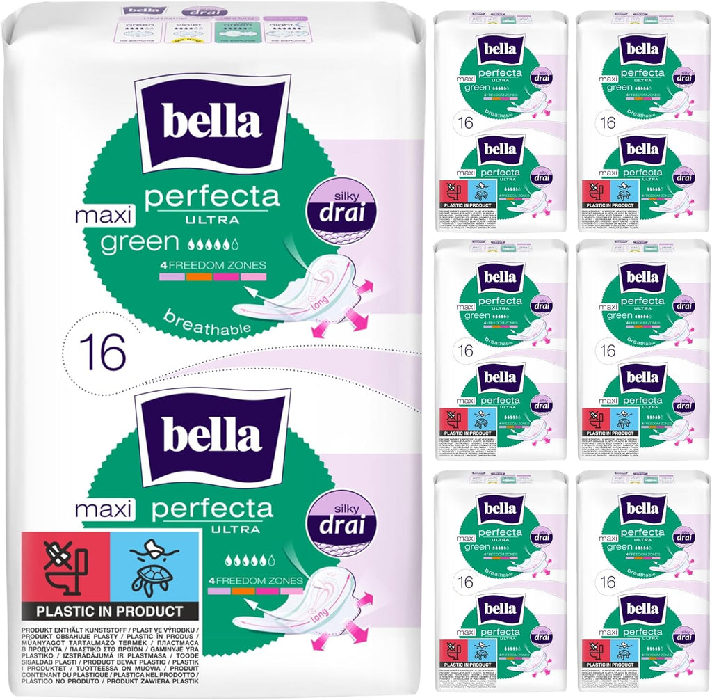 bella Sanitary Pads Breathable 112 pieces 16 pieces
