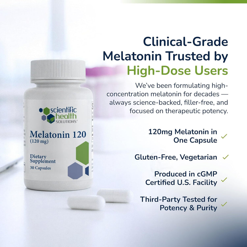 Melatonin 120mg High Dose Sleep Aid (1 Pack)
