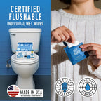 Stall Mates Witch Hazel: Flushable Wipes, Individually Wrapped, Travel Friendly, Soothing, Unscented with Cucumber, Aloe and Chamomile, (90 on-the-go singles) BULK PACK