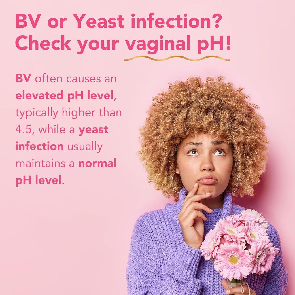 Easy@Home 5 Pack Vaginal pH Test Strip for Women, Yeast Infection & BV Test | Bacterial Vaginosis Testing Kit for Women with Swabs, Feminine pH Balance Health Tests, at Home pH Level Tester #EVPH-S
