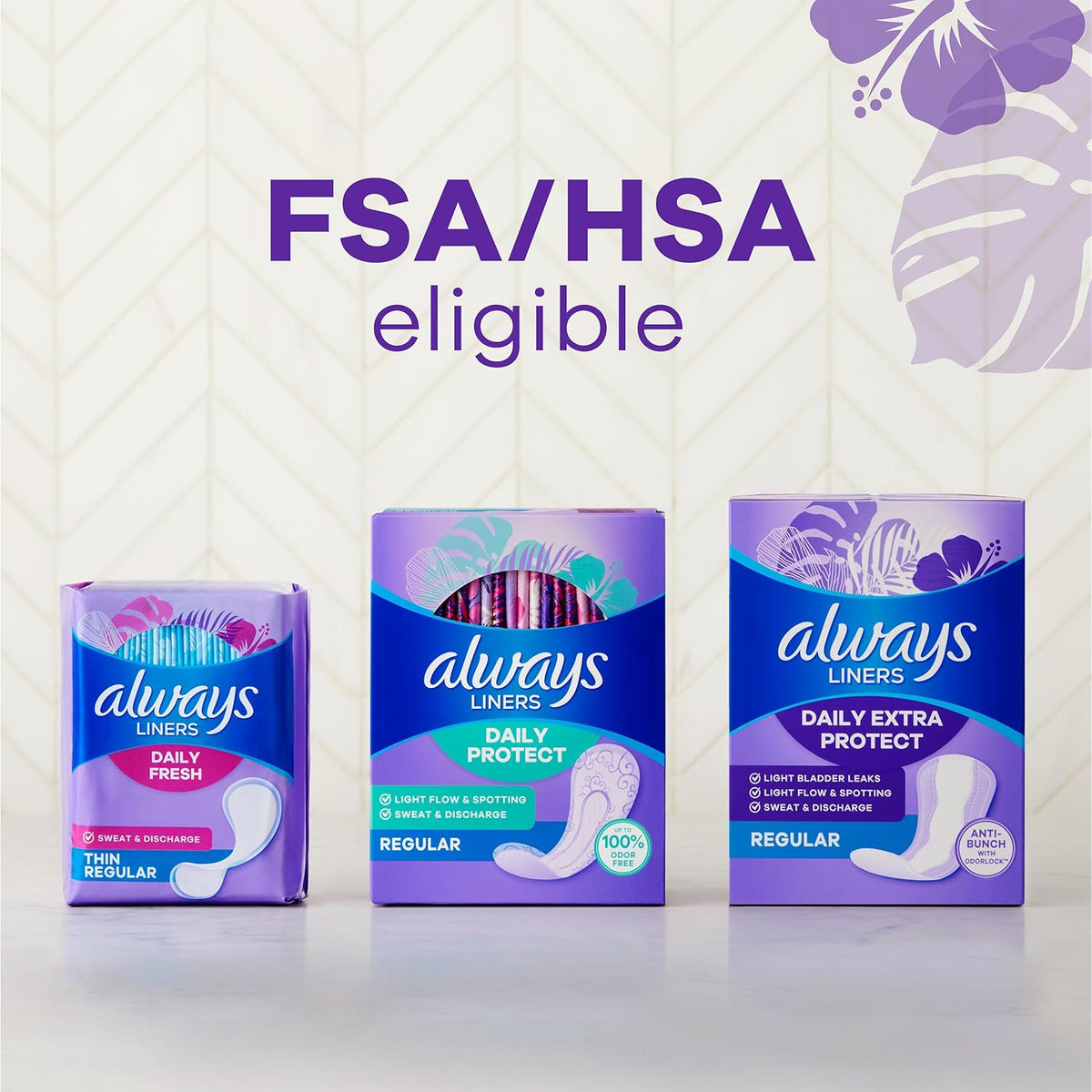 Always Panty Liners for Women Anti-Bunch Xtra Protection Daily Liners, Extra Long, Unscented, 116 Count