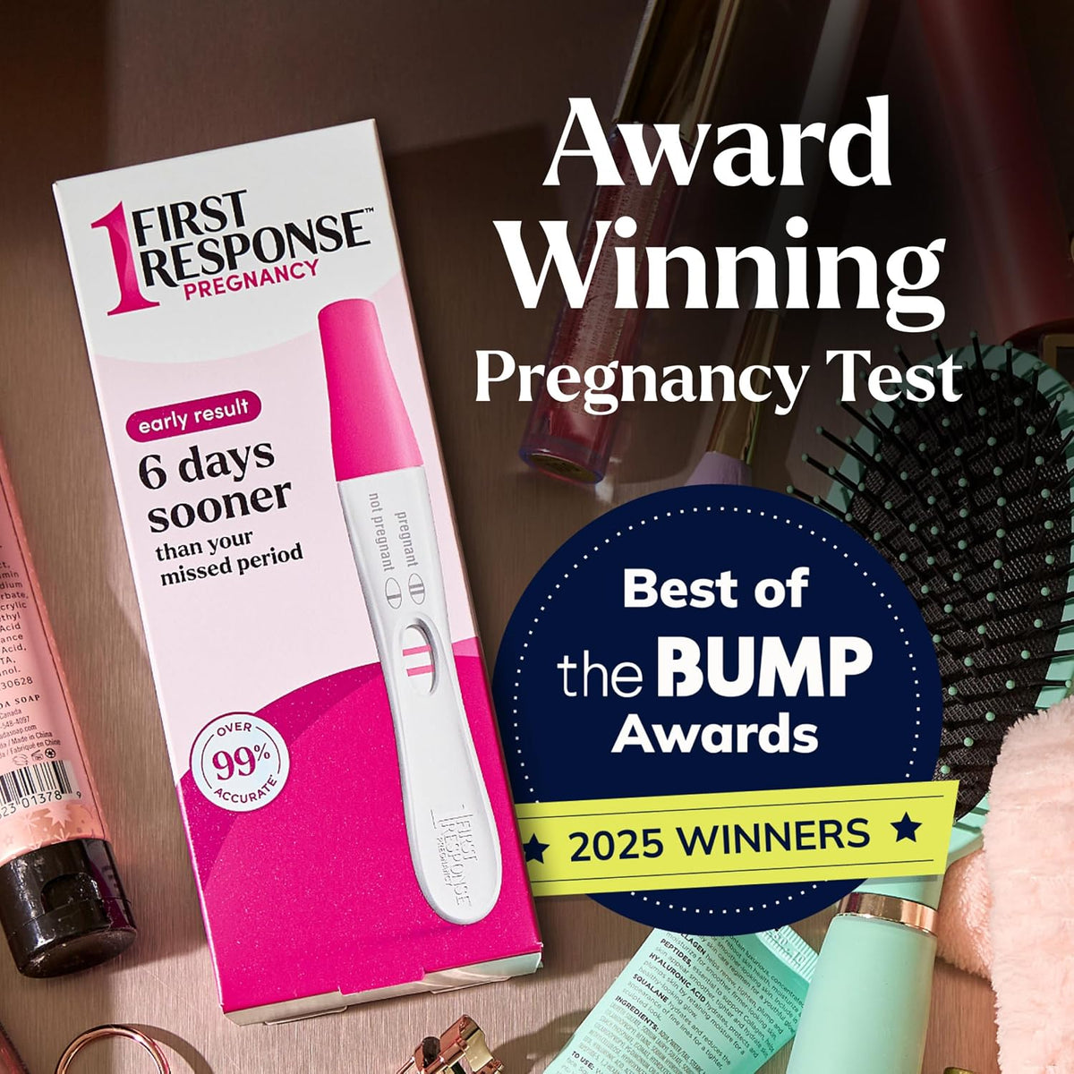First Response Early Result Pregnancy Test, 5 Count Pack of 1 | Test As Early As 6 Days*, Over 99% Accurate*, Early Pregnancy Detection, Answers In 3 Minutes