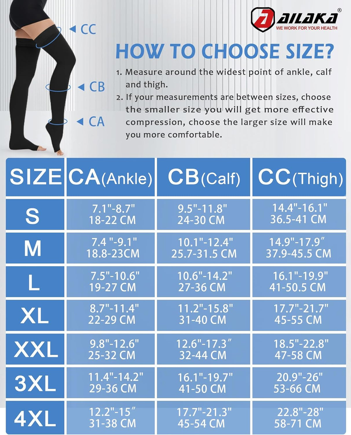 Ailaka Compression Socks Silicone 30 mm