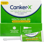 Canker-X Mouth Sore Gel, Fast Pain Relief, Benzocaine-Free, 0.28 Fl Oz | Heals Canker Sores, Cheek Bites & Oral Abrasions, Alcohol-Free, Adults & Kids 6+ Years