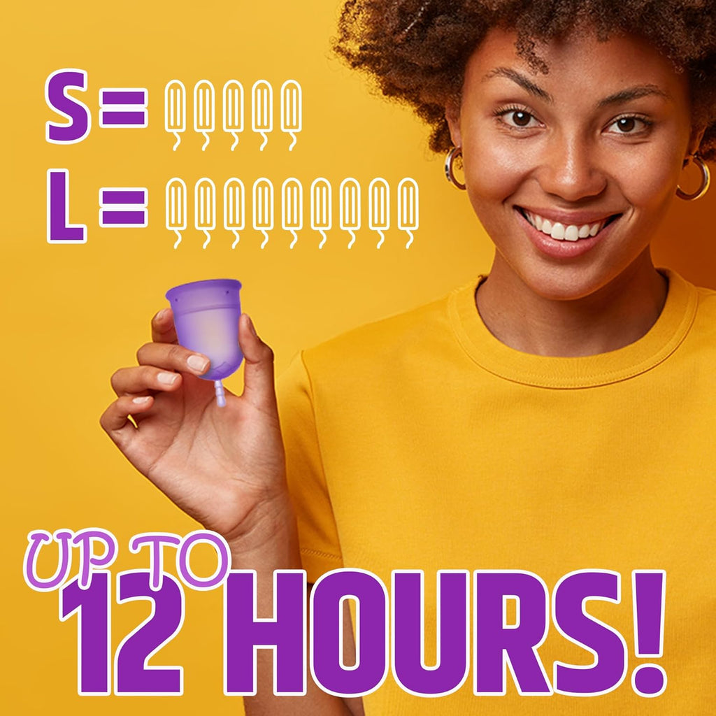 Venus Menstrual Cup (Period Cup for Women) - Best for Heavy Flow - 12 Hours Leak-Free Protection - 100% Medical-Grade Silicone Reusable Cup - Unique Design to Ease Your Period Cycle | Large