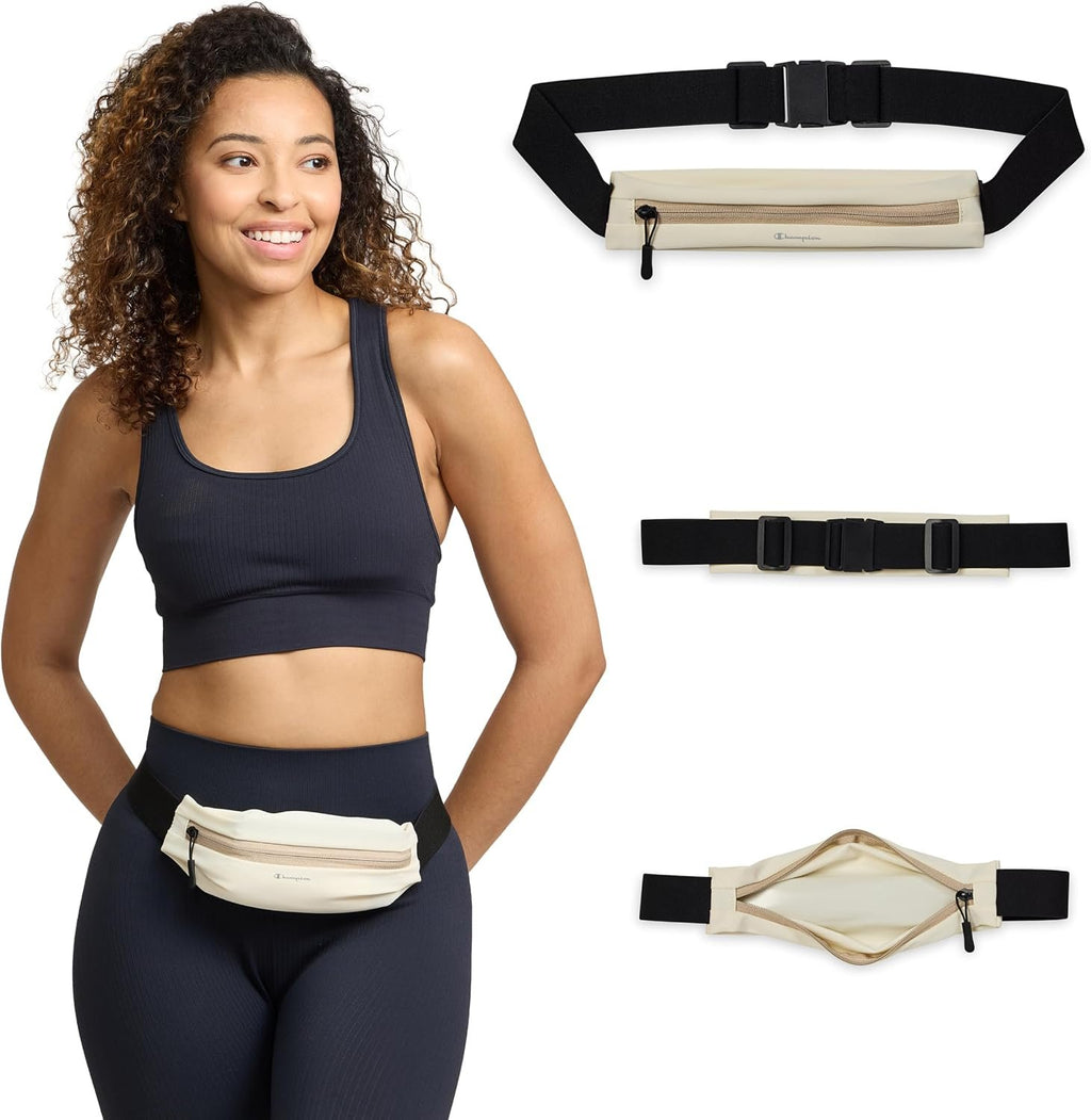 Champion Walk-Run Waist Belt, Slim Running Belt (Champagne)