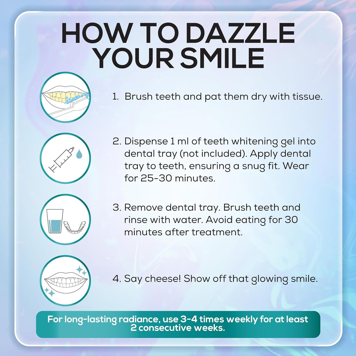 Venus Visage Teeth Whitening Gel Refill Kit Syringes (8 Pack) - 35% Carbamide Peroxide Teeth Whitener - No Sensitivity Teeth Whitening Gel for Trays - Teeth Whitening Kit Syringes for Brighter Smile