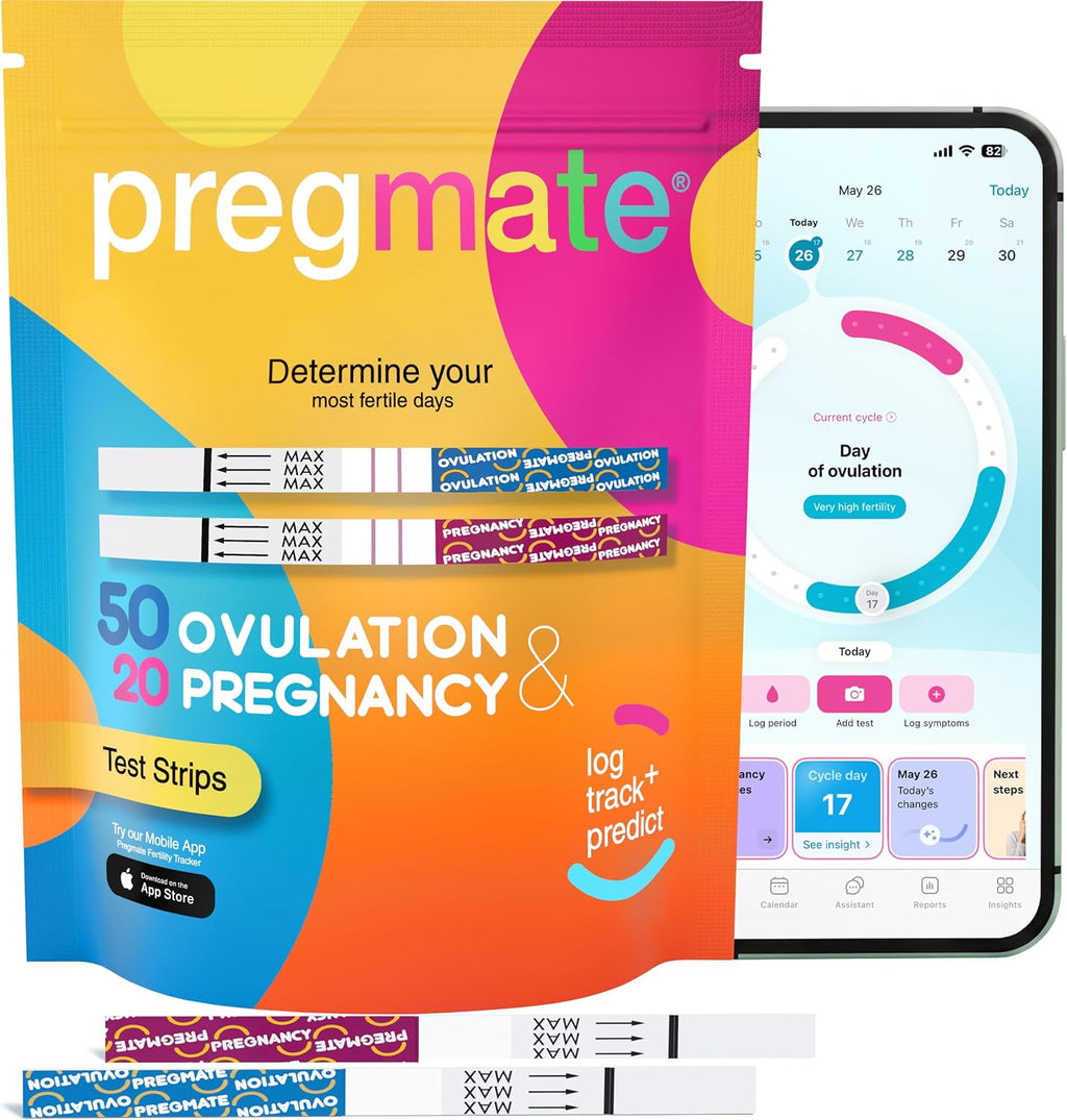 Pregmate 50 Ovulation and 20 Pregnancy Test Strips Predictor Kit