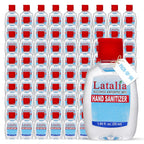 Latalia Mini Hand Sanitizer Travel Size - 80% Alcohol Fragrance Free Gel | 55ml Small Hand Sanitizer Pack of 96 Infused with Hydrating Glycerin & Hydrogen Peroxide - Rinse-Free, Non-Sticky