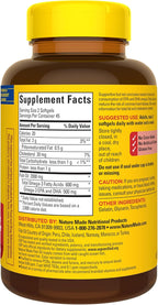 Nature Made Fish Oil Omega 3 Supplements, 1000 mg Softgels, 90 Softgels | Omega 3 Fish Oil for Healthy Heart Support, Gluten Free, Dairy Free, 45 Day Supply