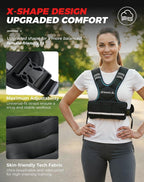 BAGAIL Adjustable Weighted Vest for Women 4-10lb/12-18lb/20-32lb, Comfortable U-Neck Rucking Vest with 6 Removable Weights, Storage Pocket and Reflective Strips for Walking, Jogging, Weight Loss