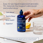 Trace Minerals Magnesium Glycinate Liquid Supplement, Lemon Lime, 8 fl oz | 120 mg per serving, Chelated for high absorption, Supports sleep and calm mood , Gentle on digestion, For men, women, teens