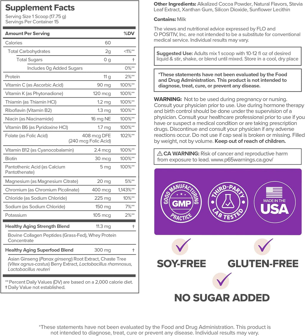 MENO Healthy Aging Collagen & Protein Powder – Support Joint & Bone Health, Lean Muscle Mass, Cognition, Skin & Hair Health – Whey Protein & Collagen – Chocolate Brownie Flavor - 15 Servings
