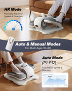 MERACH Under Desk Elliptical, Leg Exerciser While Sitting for Seniors | Quiet Portable Electric Seated Pedal Exerciser Machine with Remote Control & 12-Speeds for Home Office