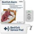 Smart Caregiver Bed Alarm for Elderly Adults, Alerts You When They Get Up | Fall prevention system, weight-sensing pad, incontinence resistant, battery included, USA Company and Customer Service