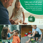 LEWIS-PLAST Complete First Aid Kit 90 Pieces Outdoor First Aid Kit - European Standards Compliant Kit