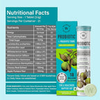 Wellbeing Nutrition Daily Probiotics + Prebiotics, Gut Health Supplement 18 Billion CFU with Organic Chicory Root | For Indigestion, Constipation, Gas, Bloating, IBS & Immunity, 21 Effervescent Tabs