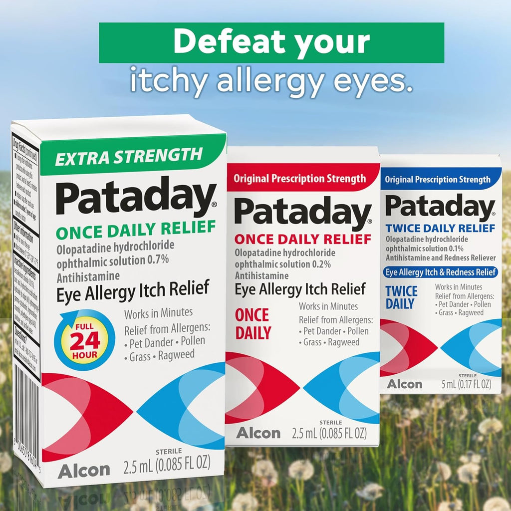 Pataday Twice Daily Allergy Eye Drops, Antihistamine for Itchy Eyes, 5 mL