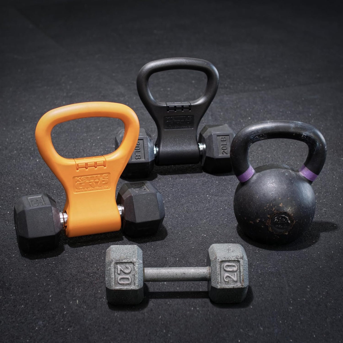 KETTLE GRYP Dumbbell to Kettlebell Grip Converter Handle, Made in USA