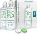 Biotrue Hydration Plus Multi-Purpose Contact Lens Solution, 10 oz 2 Pack | Includes 2 x 10 oz bottles + lens cases, hyaluronic acid formula, cleans, disinfects, all-day comfort