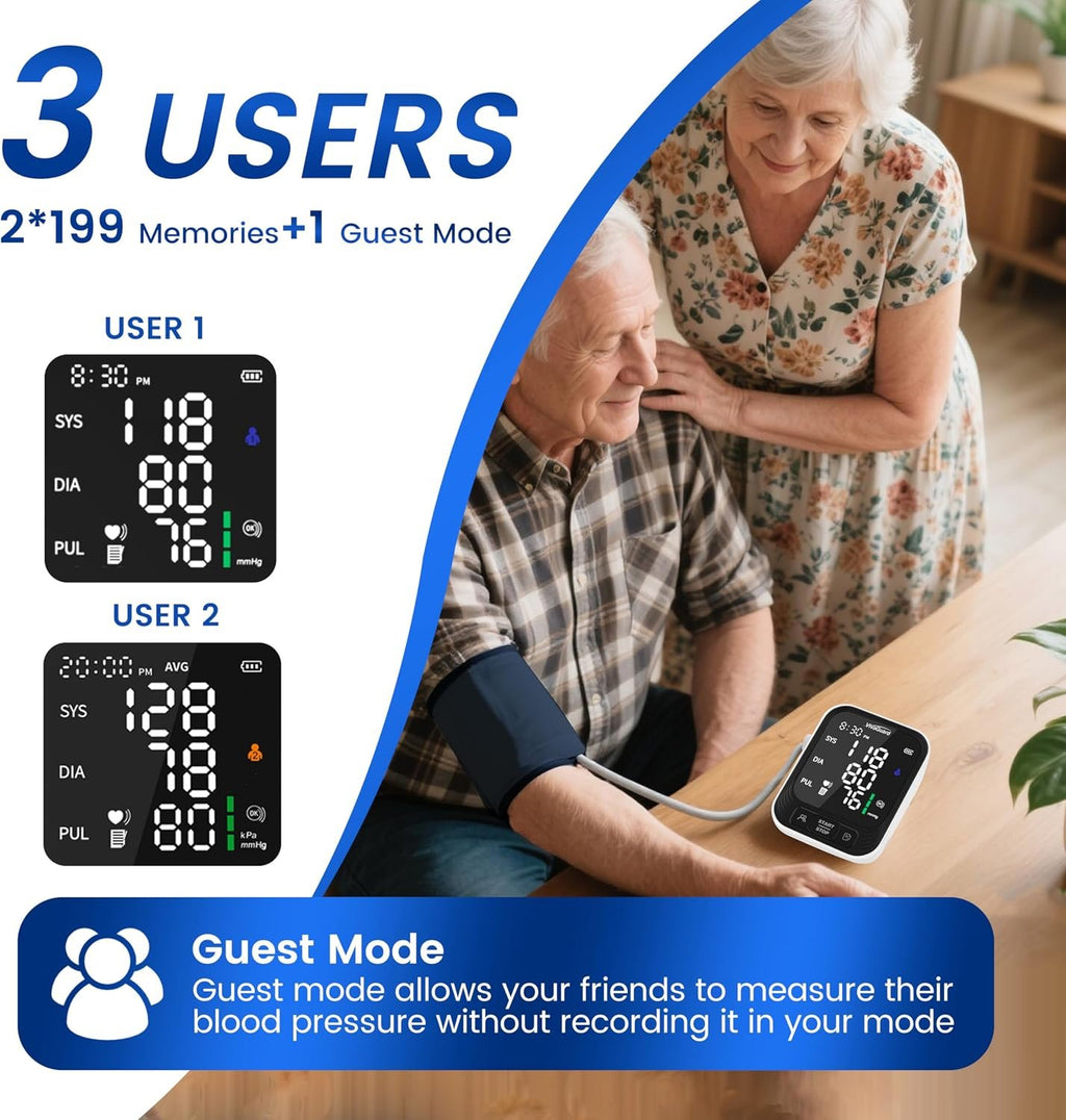 Upper Arm Blood Pressure Monitor for Home Use, FDA-Cleared FSA&HSA Eligible