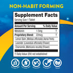 MidNite Back to Sleep Low Dose, 1.5 mg Melatonin Sleep Aid, Non-Habit Forming, Herbal Dietary Supplement for Adults, Drug-Free, Gluten-Free & Lactose-Free, Vegetarian, Vegan, 30 Quick Melt Tablets