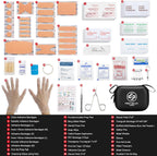 Mini First Aid Kit - 150 Piece Small Waterproof Hard Shell Medical Kit | Compact First Aid Kit with Comprehensive Supplies for Home, Car, Truck, Travel, Camping, Hiking, Sports, Office & Outdoor