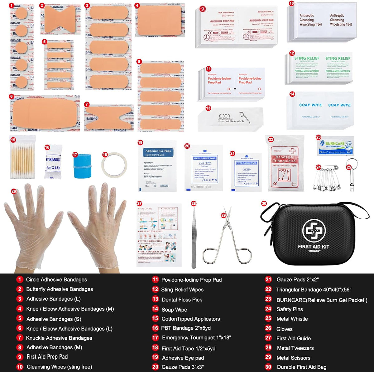Mini First Aid Kit - 150 Piece Small Waterproof Hard Shell Medical Kit | Compact First Aid Kit with Comprehensive Supplies for Home, Car, Truck, Travel, Camping, Hiking, Sports, Office & Outdoor