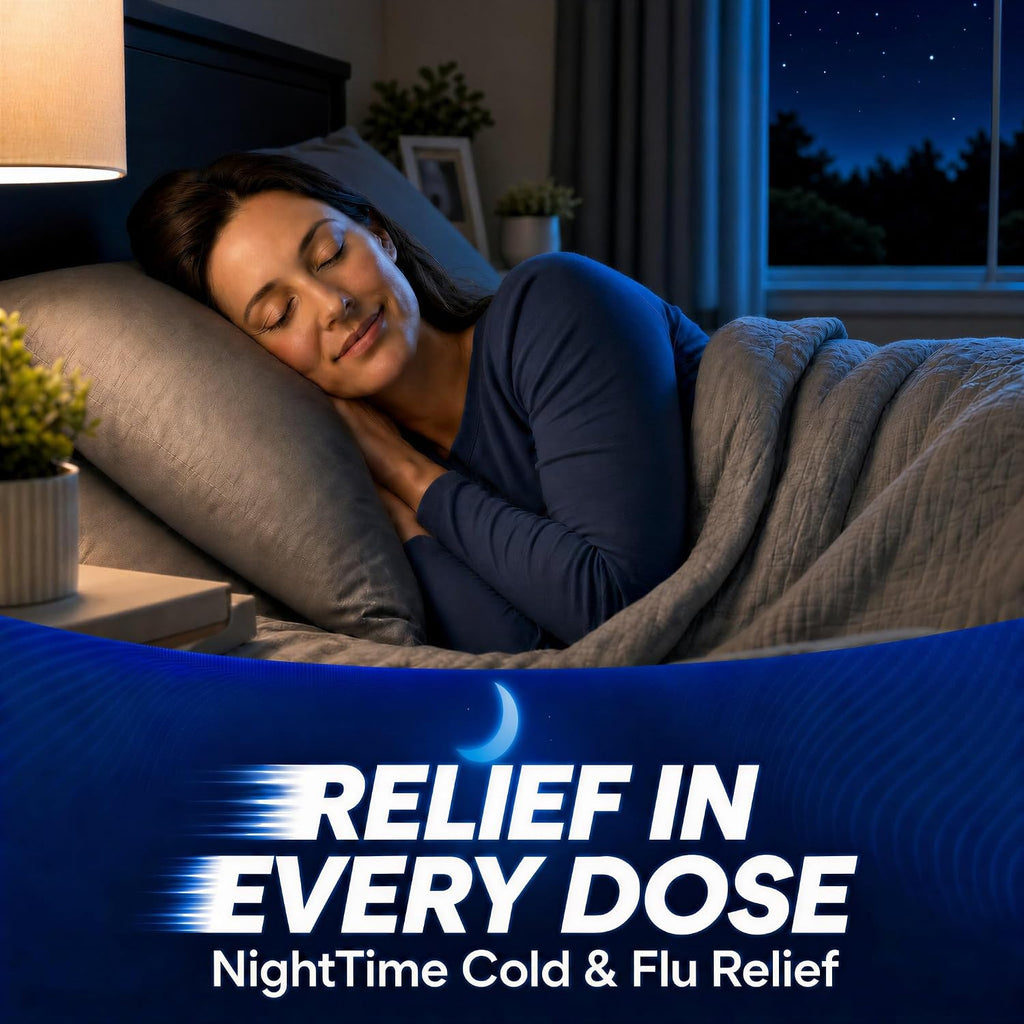 AXIV Day & Night Cold & Flu Medicine Combo Pack Softgels, Daytime & Nighttime Relief for Headache, Fever, Sore Throat, Minor Aches & Pains, & Cough, 48 Softgels