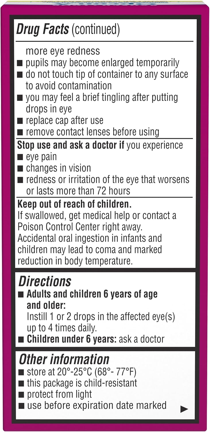 Opcon-A by Bausch & Lomb Antihistamine Allergy Eye Drops, 15 mL