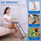 Upgraded Extra-Large Compression Sock Aid Device - Sock Aids for Compression Stocking - Helper Device for Putting on Hosiery - Large Size 14 Inch+