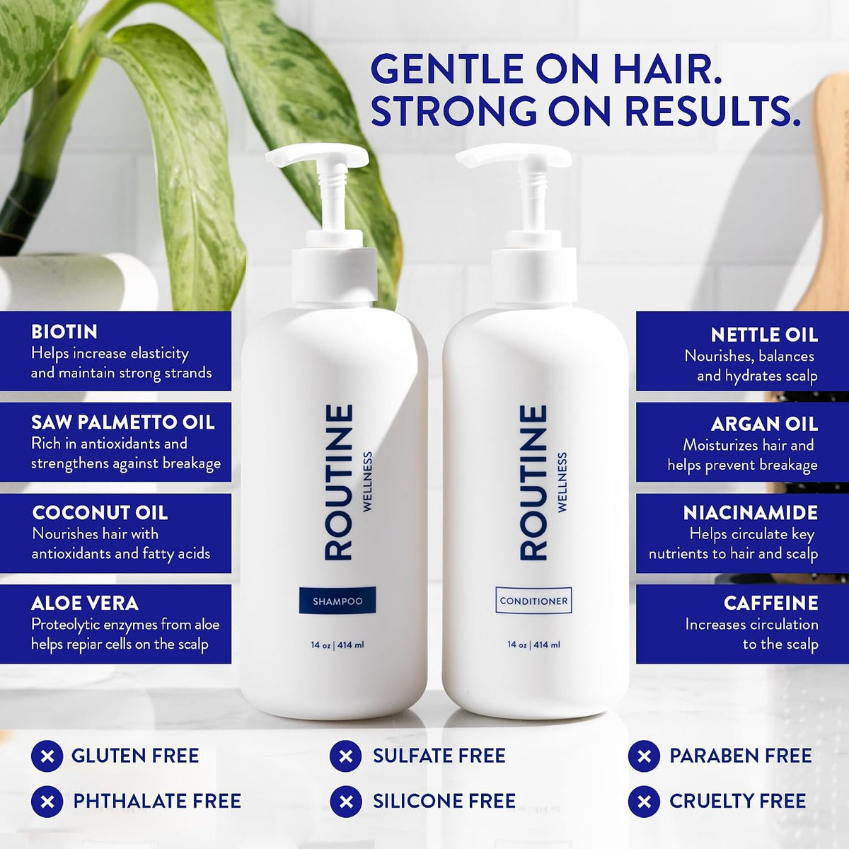 Routine Wellness Anti-Thinning Shampoo & Conditioner - Lavender & Cedar