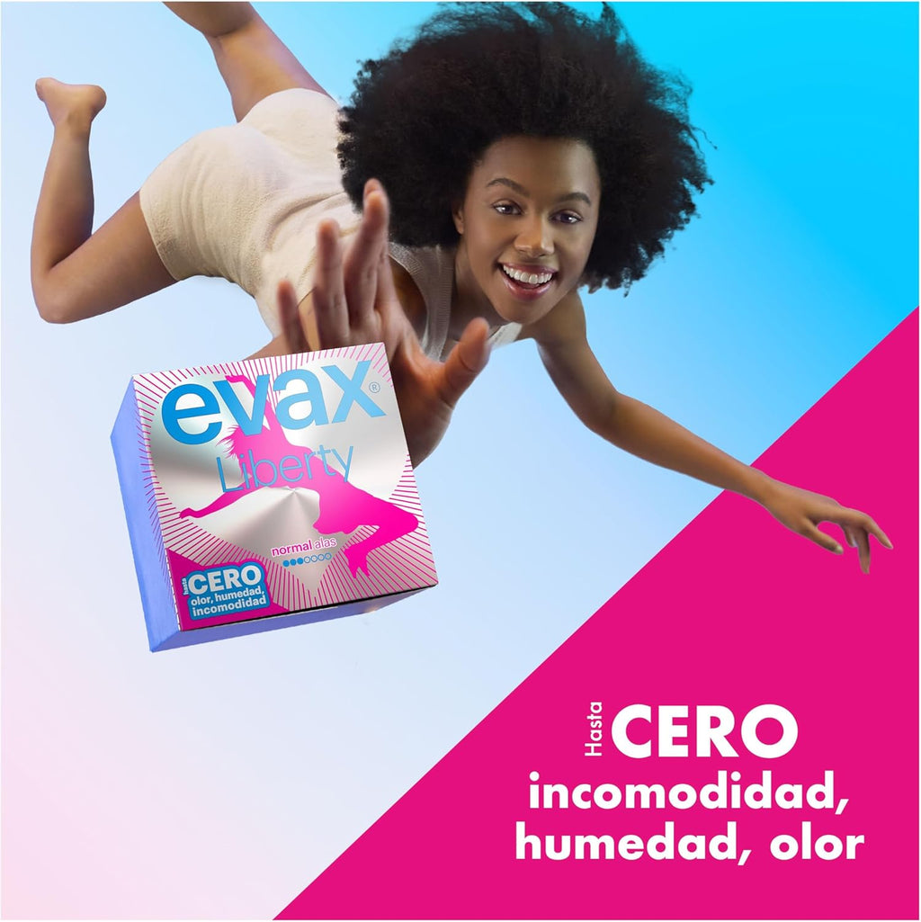 Evax Liberty Normal Pads with Wings, 96 Count, You Won't Notice You're Wearing Them