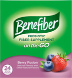 Benefiber Prebiotic Fiber Supplement Powder, Berry Fusion, 24 Stick Packs