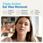NAVEH PHARMA® CleanEars Ear Wax Removal Spray — Gentle Earwax Softening Spray for Adults, Easy-to-Use Alternative to Mineral Oil, Refreshing Spearmint Aroma, 1.69 fl oz