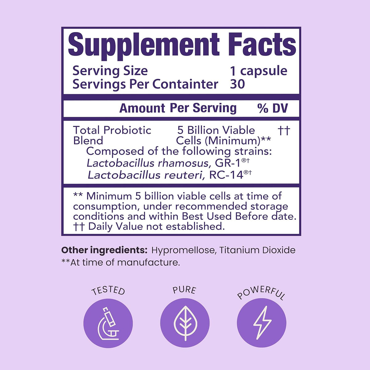 Pro-Fem - #1 Vaginal Probiotics for Feminine Health, Clinically Proven to Promote Yeast & pH Balance, Urinary Tract Health, Works in 7 Days, 30 Capsules