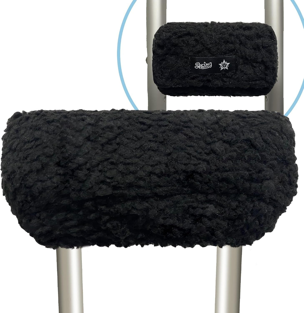 SPRING SEAON Plush Memory‑Foam Crutch Underarm Pad & Hand‑Grip Covers–Universal Fit, Breathable Moisture‑Wicking, Machine‑Washable Cushion for Crutches, Pain Relief & Chafing Protection
