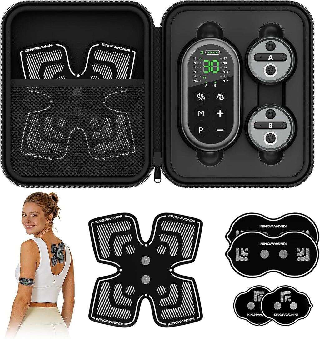 Wireless TENS Unit Muscle Stimulator, XL Pad, Model HZ9151C | 48 Modes, 2 Channel Tens Machine for Sciatica Back Shoulder Pain Relief, Portable for Office Home Travel, Gift for Men Women