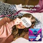 Bodyform Ultra Goodnight Winged Sanitary Pads for Women, Super Heavy Flow, Night Use, 48 Pads, 6 Packs of 8 Period Pads, Cour-V Ultra Night Series, Absorption