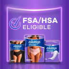 Always Discreet Adult Diapers for Women, Incontinence Underwear, Postpartum Essentials, Disposable Briefs, Max Absorbency, Bladder Leak Protection, Small/Medium, 32ct
