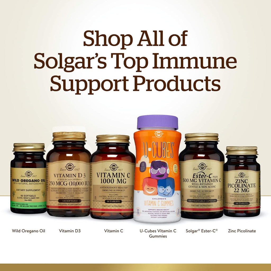 Solgar Vitamin C 1000 mg, 250 Vegetable Capsules, Non-GMO, Gluten Free
